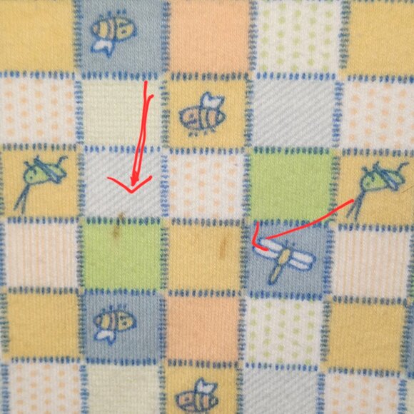 Vintage Gymboree Bee Grasshopper Dragonfly Lovey Security Blanket HTF 34" X 31" - Picture 6 of 10